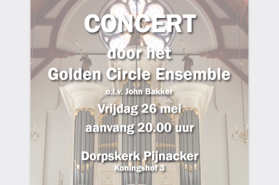 Golden Circle Ensemble in de Dorpskerk op 26 mei
