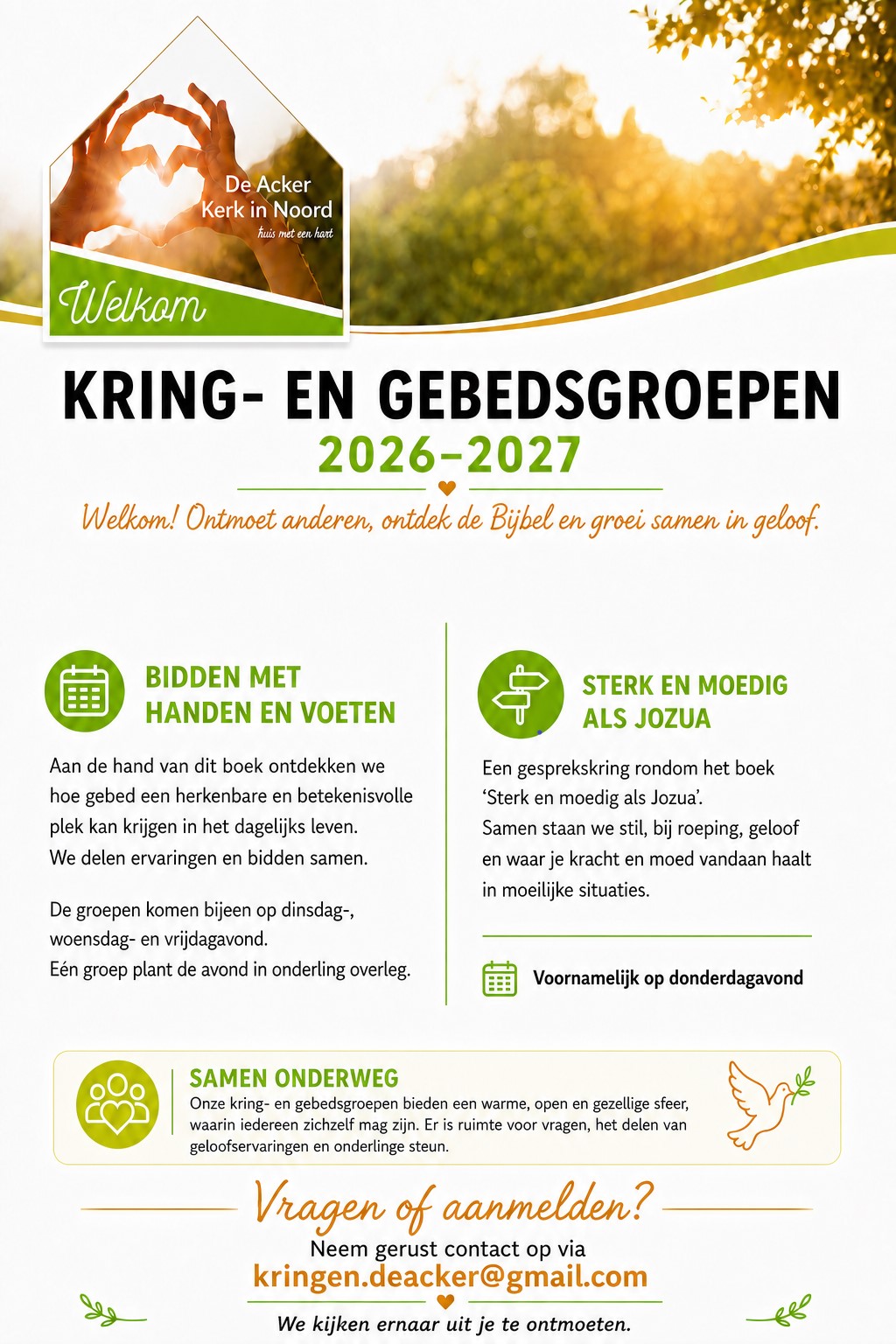 Kring- en gebedsgroepen 2026–2027
